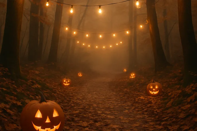 Halloween pumpkin trail through Surrey woodland at October half term - Surrey families guide